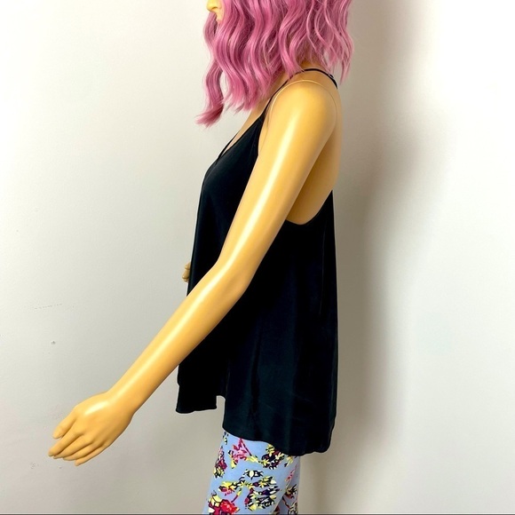 Amanda Uprichard 100% Silk Top Handkerchief Hem – Black, Size Medium - Picture 6 of 10